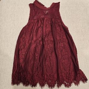 Coco and Jaimeson Large Maroon Tank Top